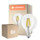 Fordelspakke 6x Osram LED Superstar E27 Globe G95 Filament Klar 11W 1521lm - 927 Ekstra Varm Hvid | Bedste Farvegengivelse - Erstatter 100W